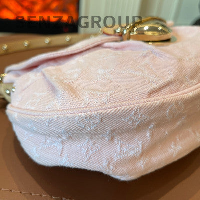 Louis Vuitton Denim Sunset Shoulder Bag Pink Gold Women's Fashion