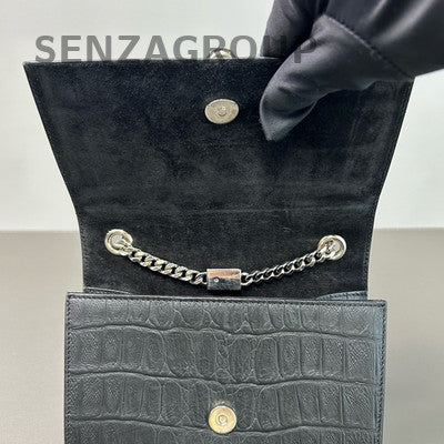 Saint Laurent Black Silver Tassel Chain Shoulder Crossbody Bag Women Classic