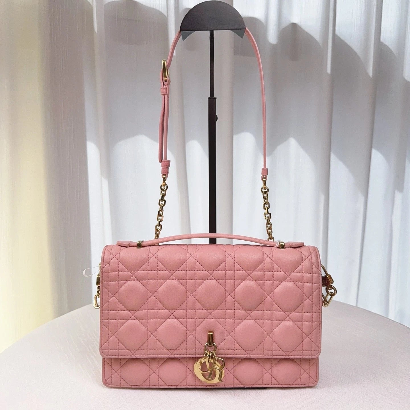 Dior Leather Medium Pink Miss Daily Shoulder Bag For Women