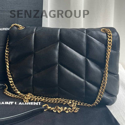 Saint Laurent Black Gold Mini Cloud Bag Chain Shoulder Bag Classic Women