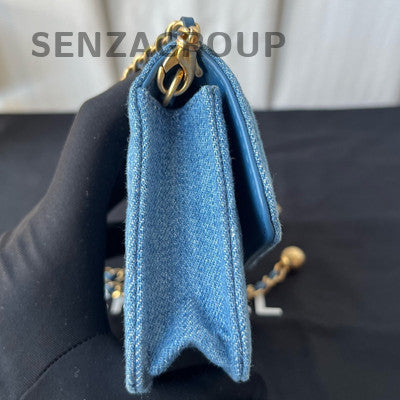 Chanel Denim Mini Quilted Chain Shoulder Bag Classic Fashion Women