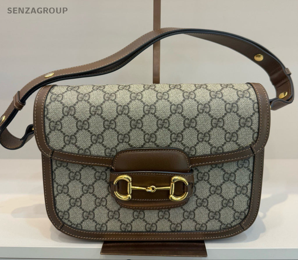 Gucci 1955 Ophidia MM Shoulder Bag Crossbody Brown Gold Women Classic