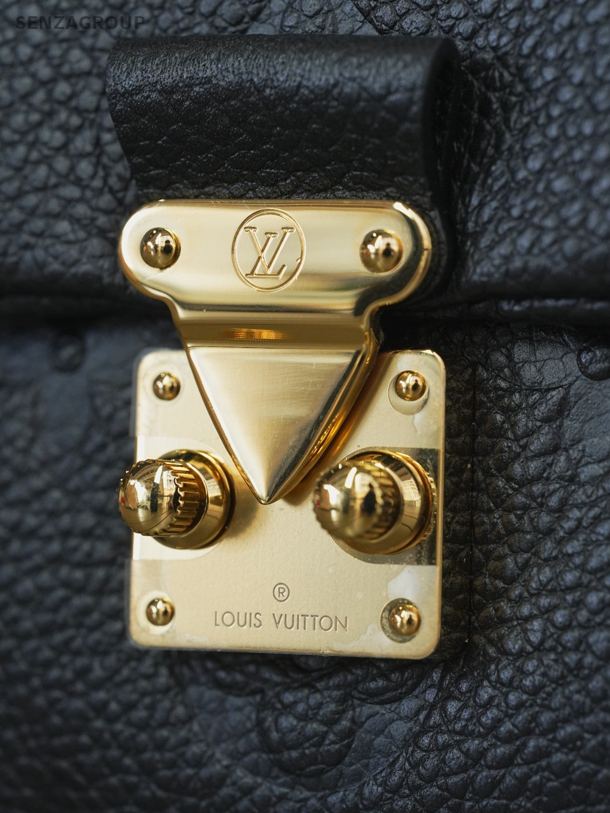 Louis Vuitton Black Monogram Empreinte NANO Madeleine Chain Shoulder bag Women