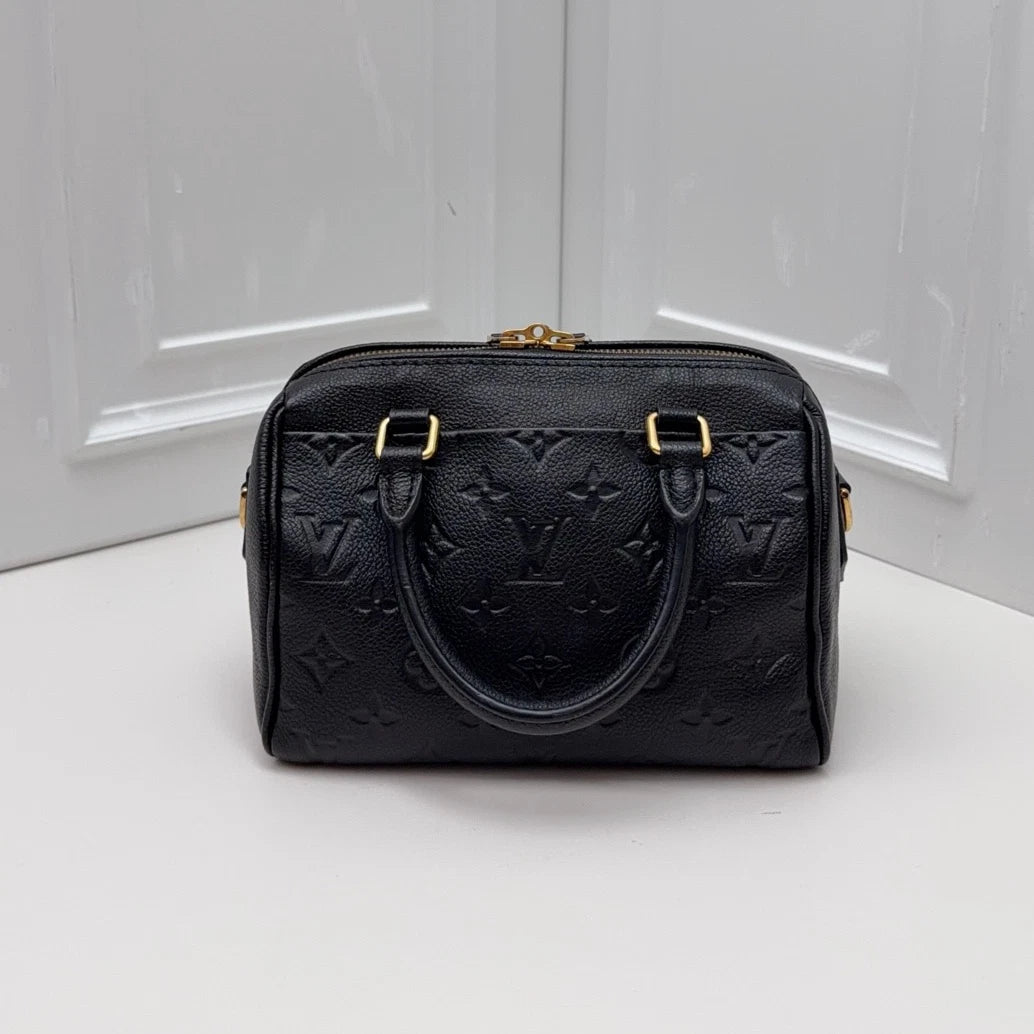 Louis Vuitton Speedy 20 Black Crossbody Top Handle Excellent