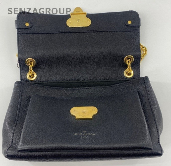 Louis Vuitton Vavin MM Monogram Chain Shoulder Bag Black Gold Women Classic