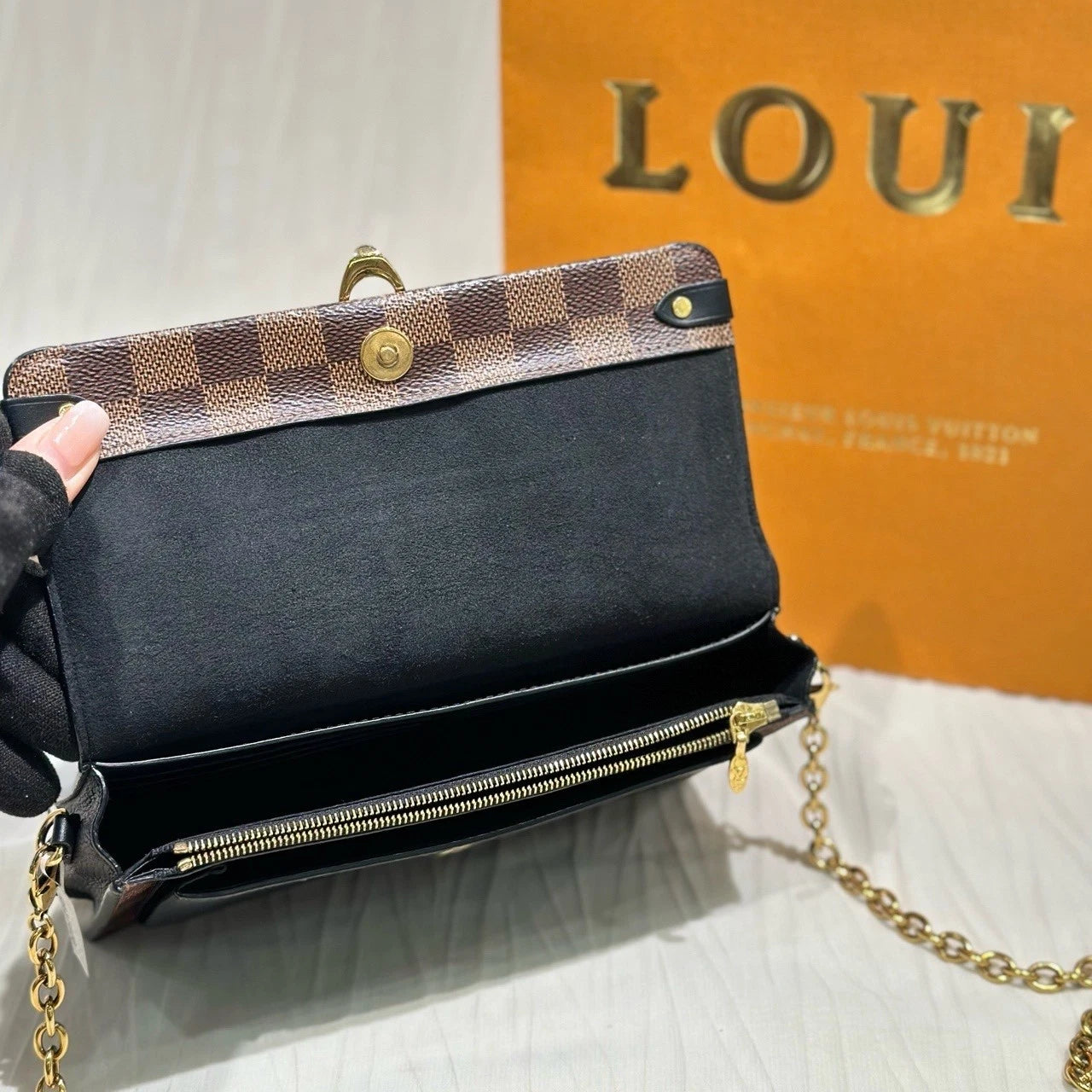 Louis Vuitton Damier Canvas Vavin WOC Crossbody Bag For Women