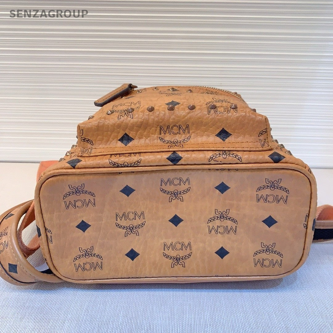 MCM Cognac Backpack PM Monogram Shoulder bag Classic