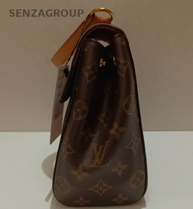 Louis Vuitton Cluny BB Monogram Top Handle Bag Crossbody Brown Women Classic