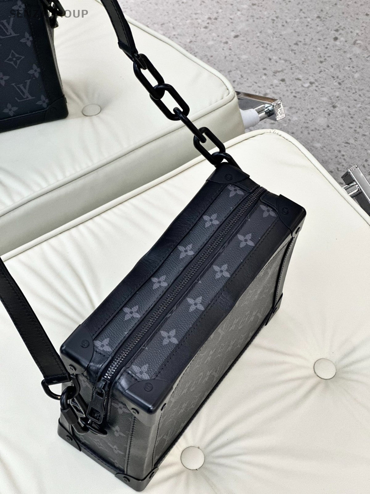 Louis Vuitton Soft Trunk Box MM Monogram Shoulder bag All Black Classic