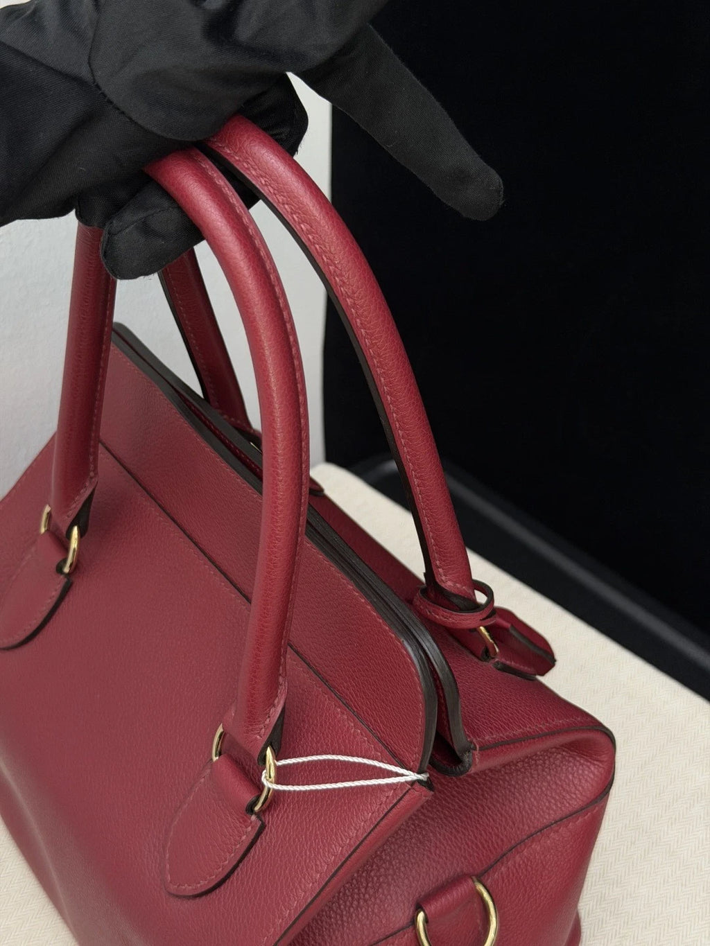 Hermes Tool Box20 Red Gold Hardware 2Way Top Handle Bag Crossbody