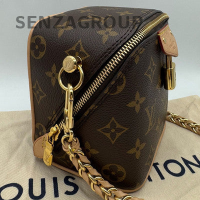 Louis Vuitton Just In Case Monogram Crossbody Bag Brown Gold Clasp Women Classic