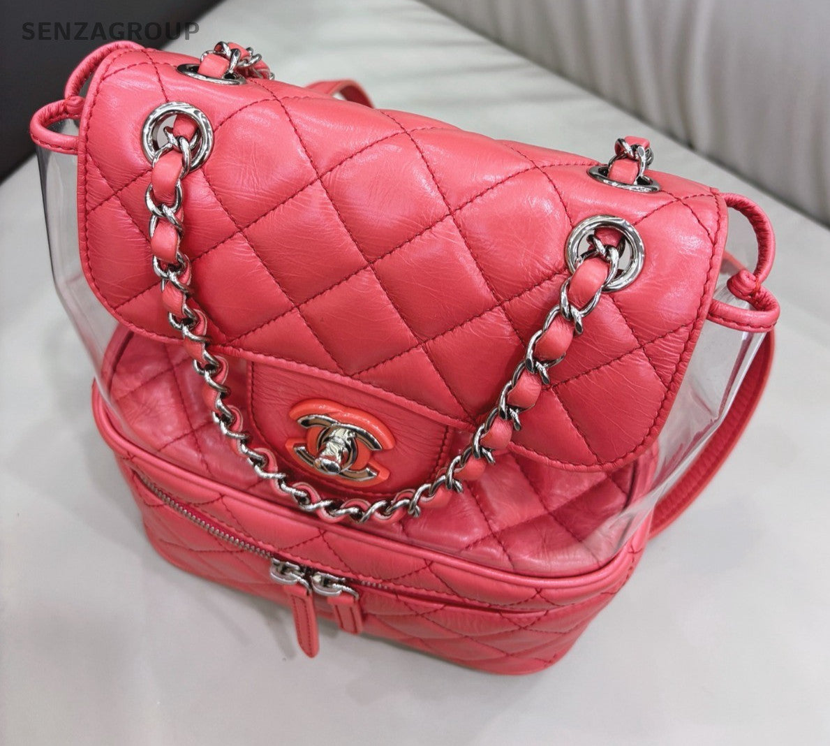CHANEL Backpack Jelly Diamond pattern Pink Shoulder bag Women