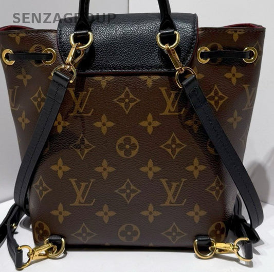 Louis Vuitton Montsouris BB Monogram Backpack Brown Gold Women Classic