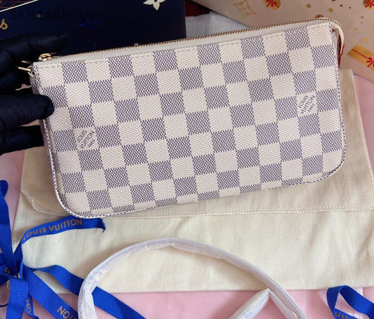 Louis Vuitton Pochette Accessoires Damier Ebene Shoulder Handbag Brand NEW