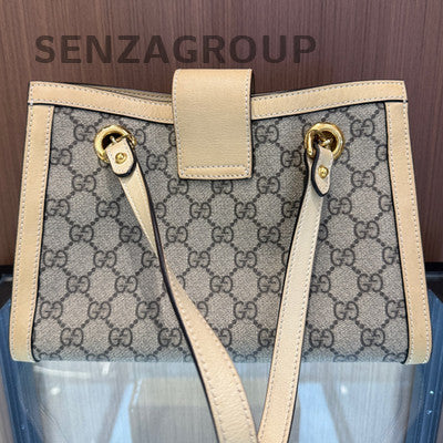 Gucci Padlock Shoulder Bag Brown Gold Hardware Classic Fashion Women