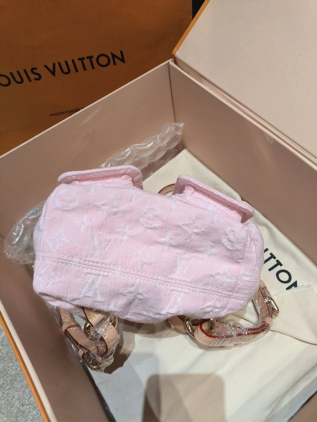Louis Vuitton Venice Pink Denim Backpack for Women