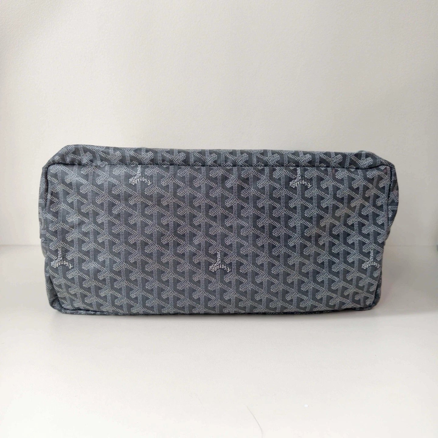 Goyard Saint Louis GM Top Handle Shoulder Bag Black Silver Women Classic