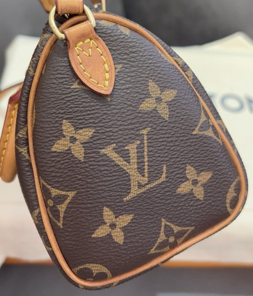 Louis Vuitton Speedy Nano Monogram Crossbody Brown Women Classic Designer