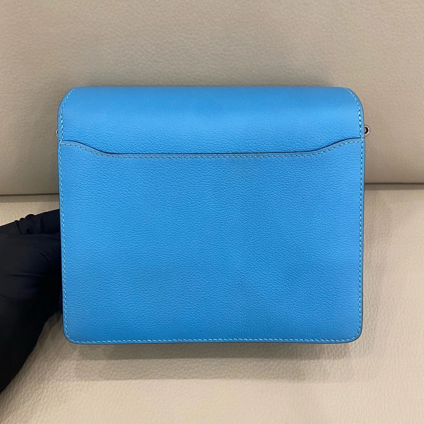 Hermes Roulis19 Women Blue Leather Shoulder Crossbody Bag