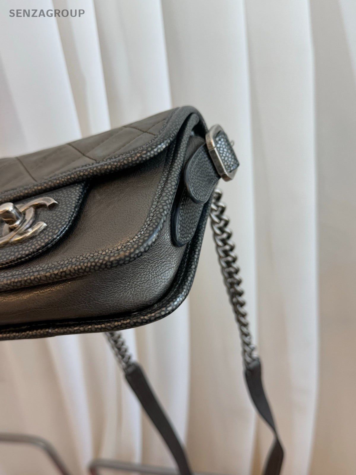 CHANEL CC Chain Diamond Pattern Shoulder bag Crossbody Women Gray