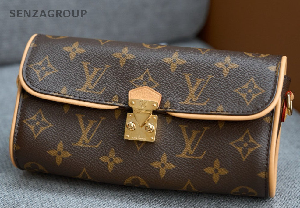 Louis Vuitton Pochette Camille Monogram Chain Crossbody Bag Brown Women Classic