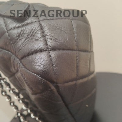 Chanel Classic Flap Jumbo Black Silver Chain Shoulder Bag