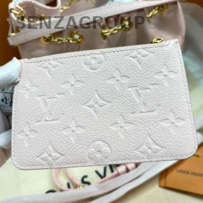 Louis Vuitton Pochette Monogram Empreinte Leather Pink Women's Shoulder Bag