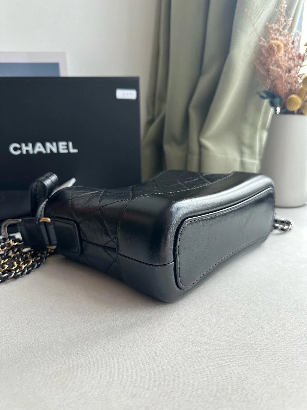 CHANEL Black Calfskin Small Shoulder Crossbody Bag For Women