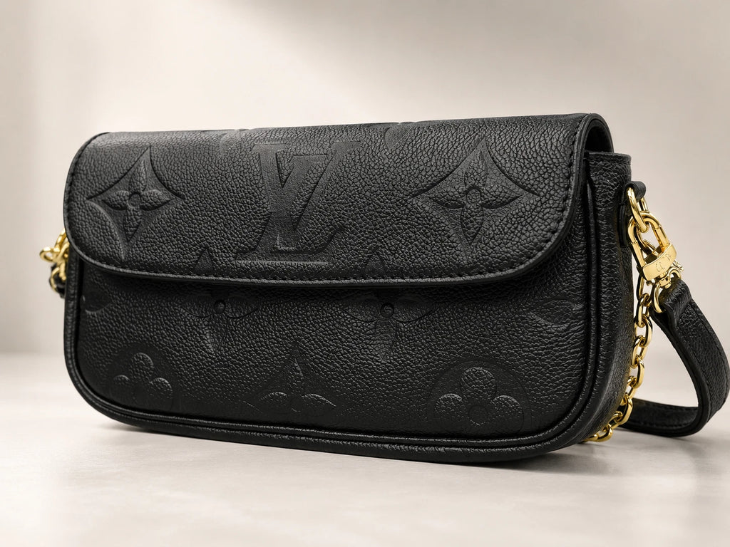 Louis Vuitton Ivy Chain Monogram Empreinte Black Gold Shoulder Bag Chain Bag