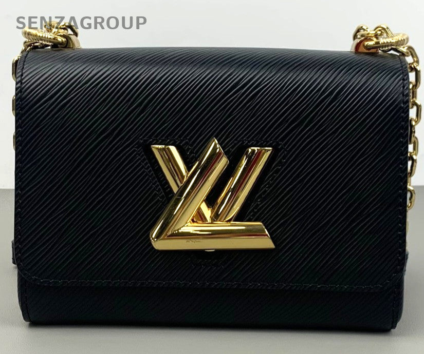 Louis Vuitton Twist Epi Leather Chain Strap Shoulder bag Crossbody Black gold