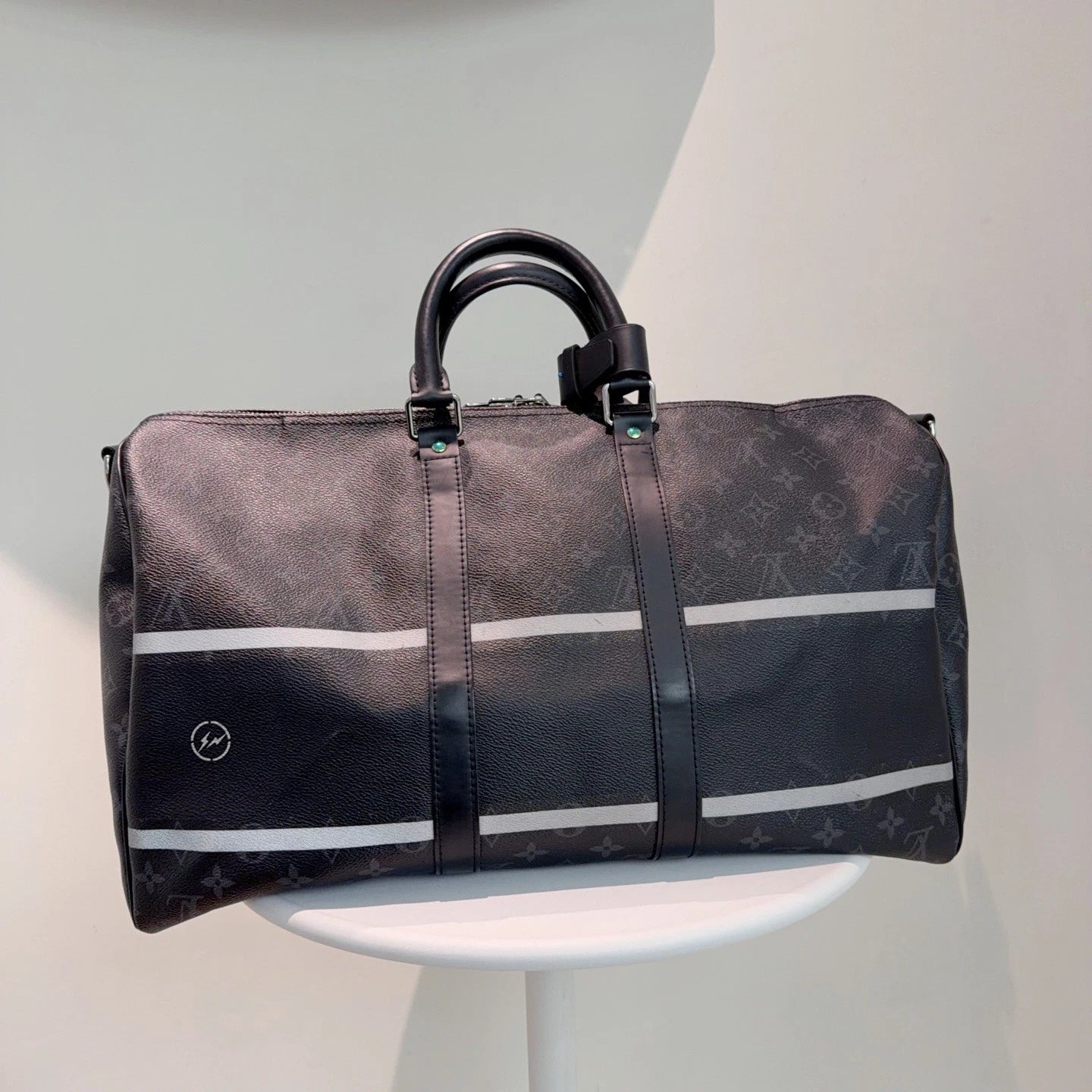 Louis Vuitton Keepall Black Shoulder Bag Excellent
