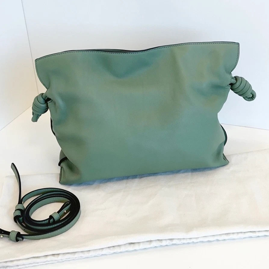 Loewe Flamenco MM Shoulder Crossbody Bag Green Women Fashion