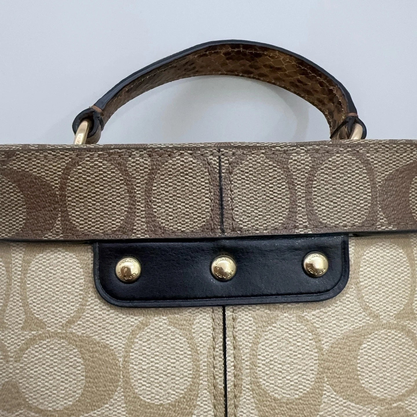 Coach Georgie 20 Women's Monogram Canvas Crossbody Handbag Khaki
