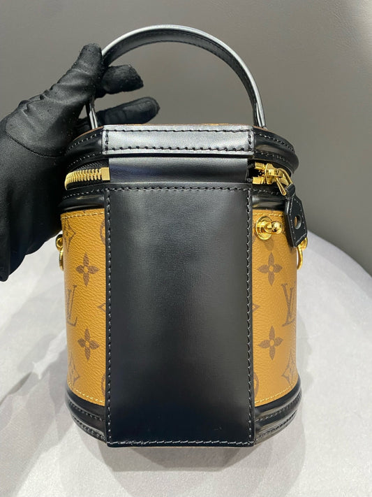Louis Vuitton Monogram Cannes Bag Brown Gold Buckle Shoulder Tote