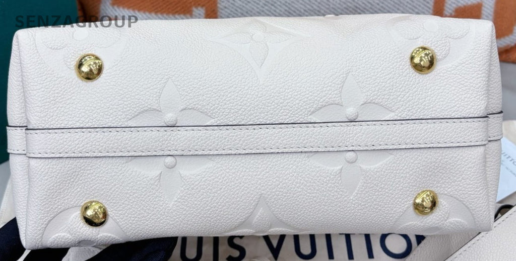Louis Vuitton Carryall PM Shoulder Bag White Gold Used Women Classic Designer