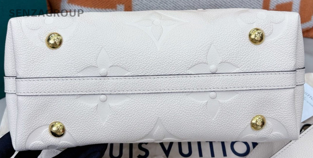 Louis Vuitton Carryall PM Shoulder Bag White Gold Used Women Classic Designer