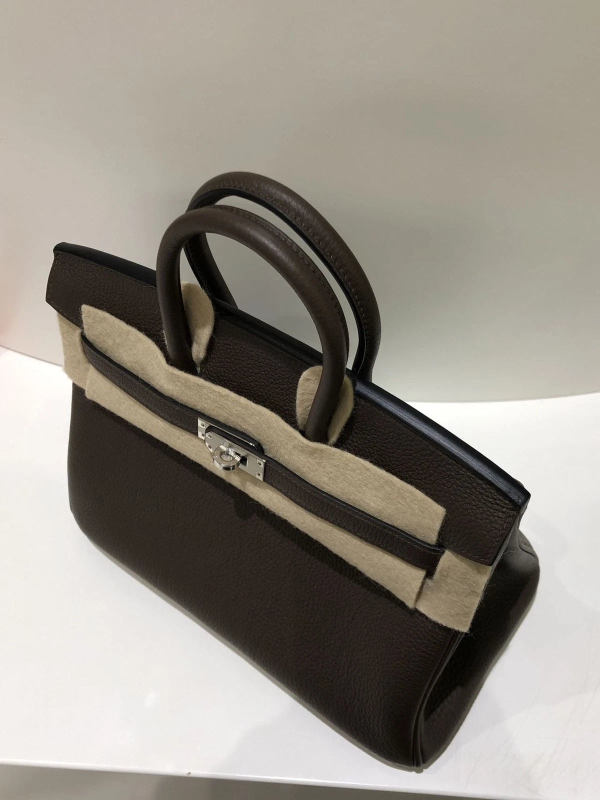 Hermes Birkin25 Togo Brown Women Handbag