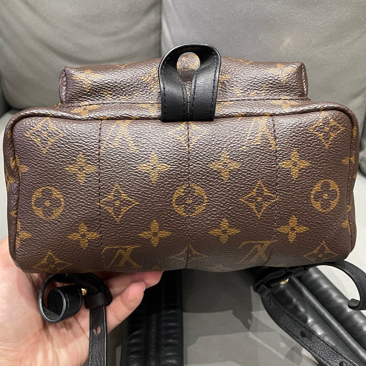 Louis Vuitton Monogram Backpack Brown Gold Zipper Classic Women's Bag