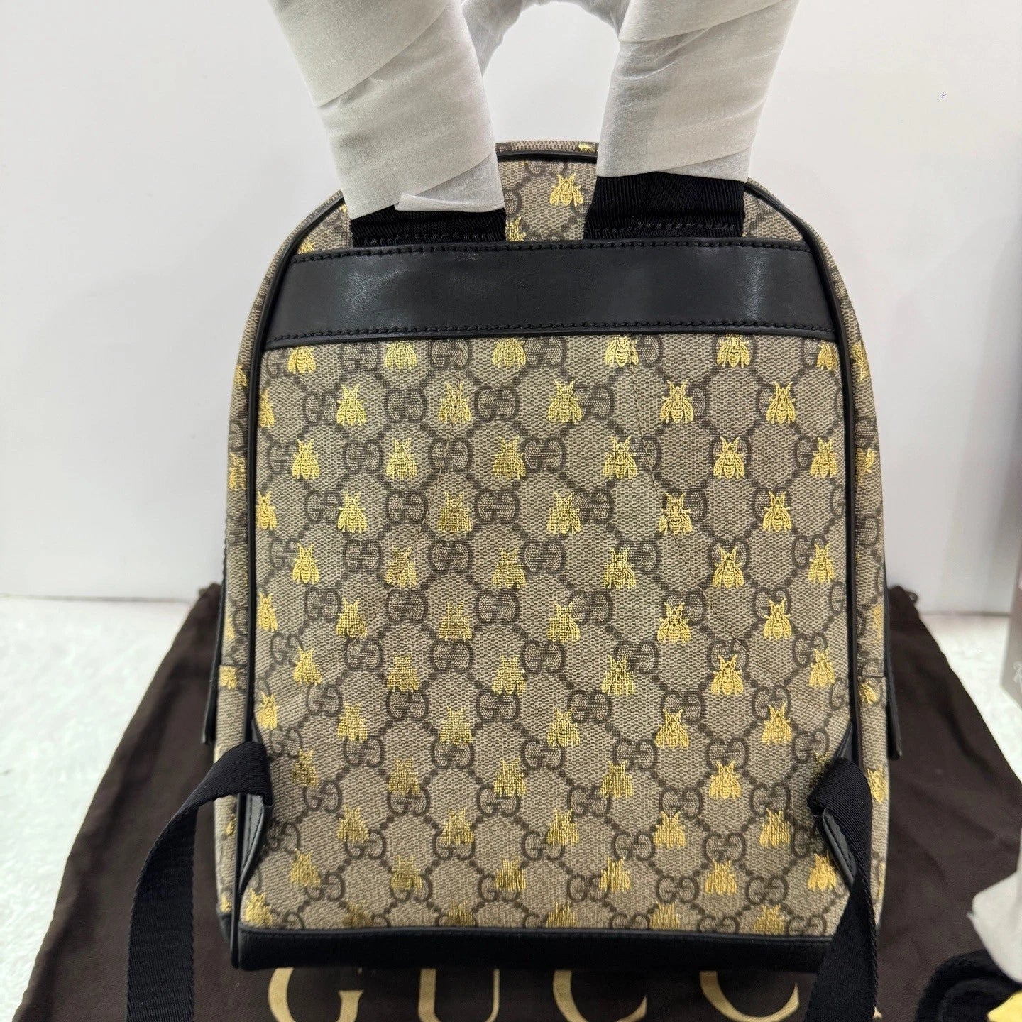 GUCCI GG Bee Small Canvas Backpack For Women