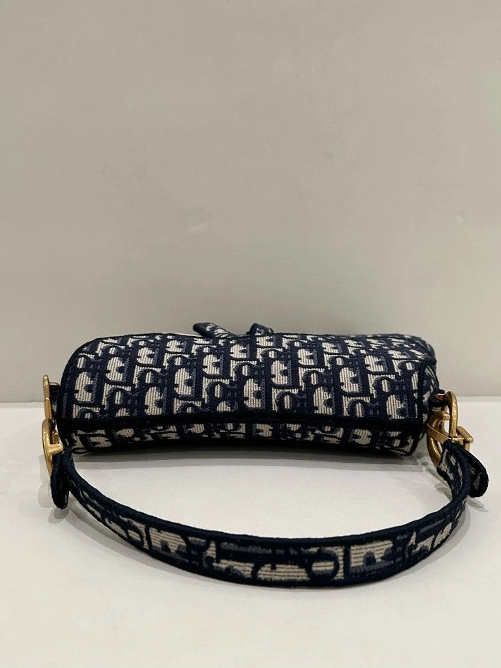 Dior Saddle Canvas Shoulder Bag Excellent