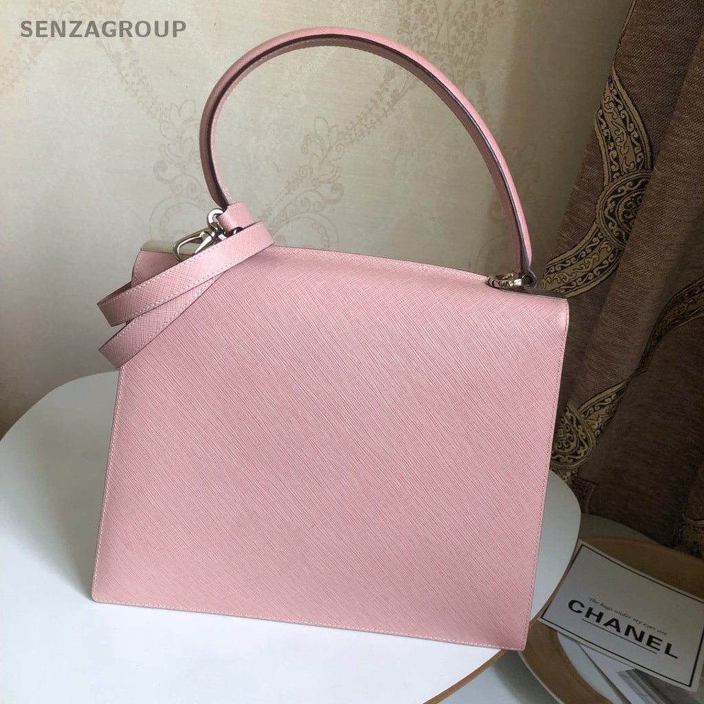 Salvatore Ferragamo Kelly Cross-Grain Leather Top Handle Shoulder Crossbody Bag