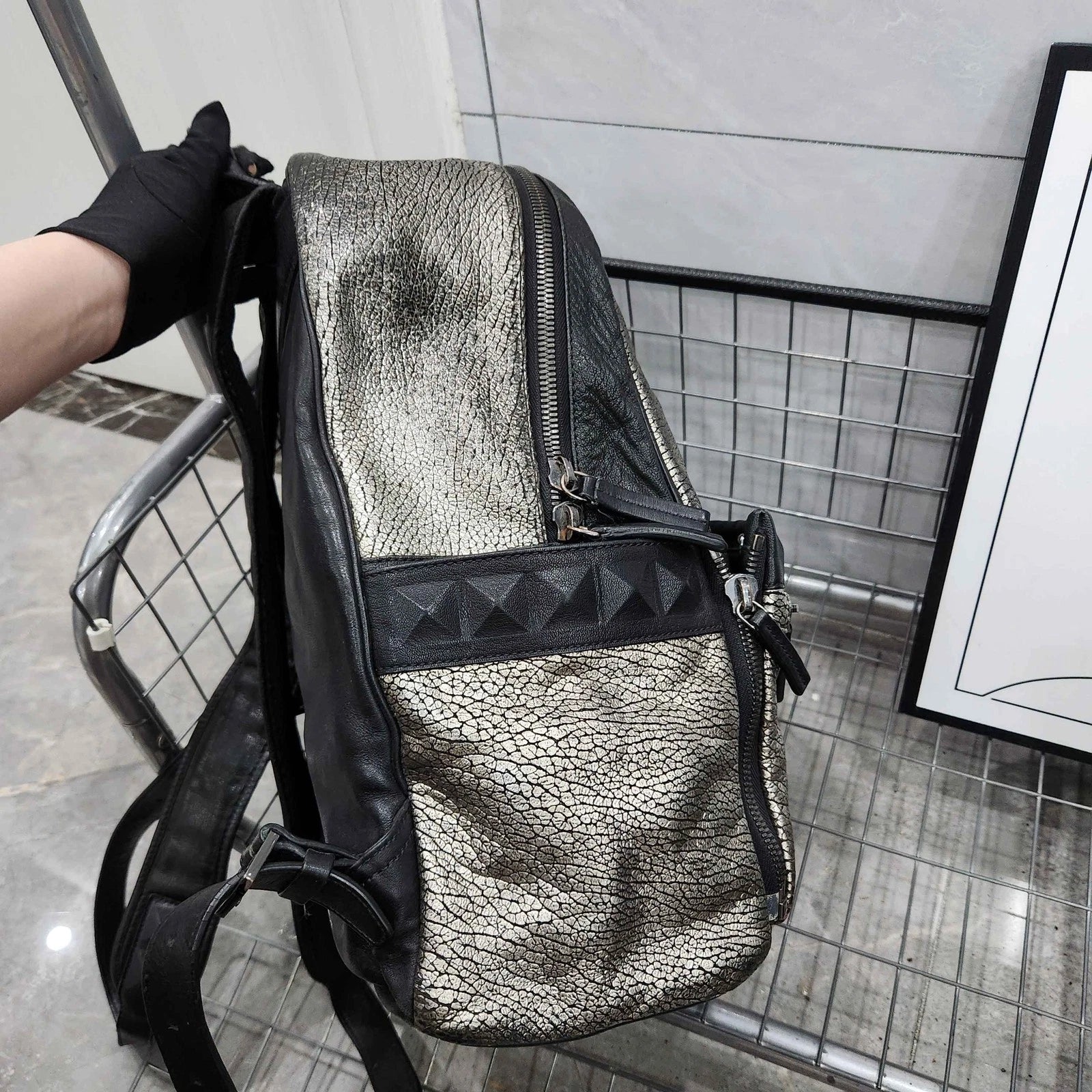 MCM Colorblock Leather Backpack for Women