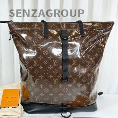 Louis Vuitton Zipped Tote Backpack Brown Black Unisex Classic