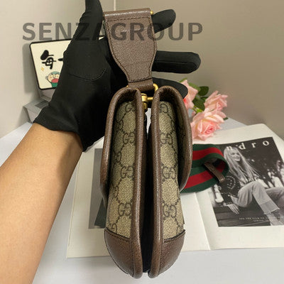 Gucci GG Supreme Crossbody Bag Chest Bag Beige Brown Unisex