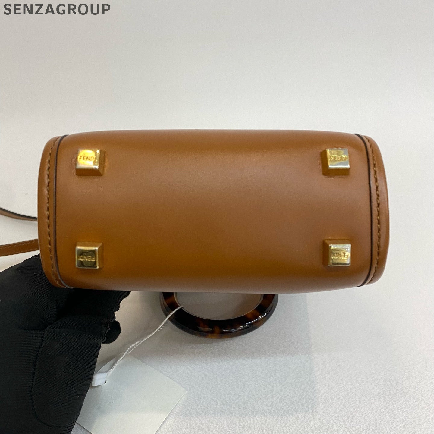Fendi Brown Mini Peekaboo Tote Shoulder Bag Gold Hardware Classic Women