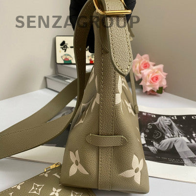 Louis Vuitton Small Carryall Green Gold Shoulder Crossbody Bag Women Fashion