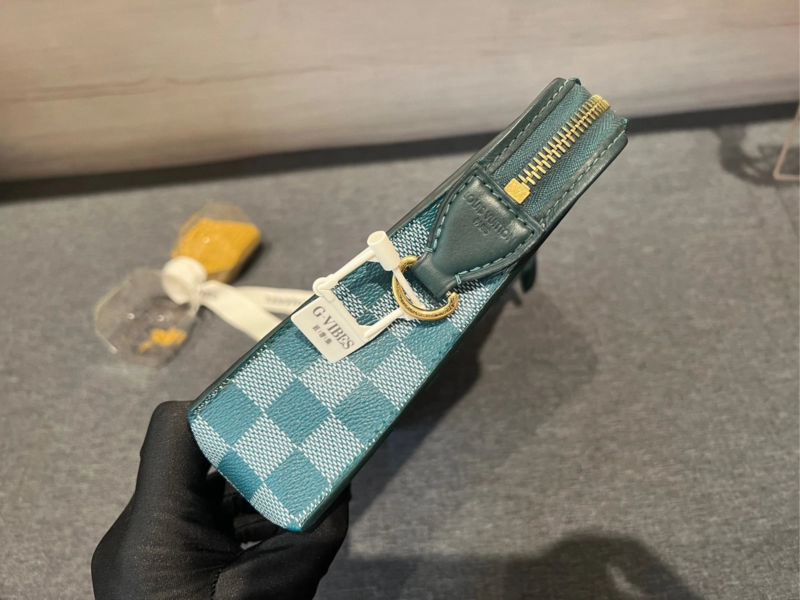 Louis Vuitton Limited Green Damier Canvas 26 Toiletry Pouch Clutch Women