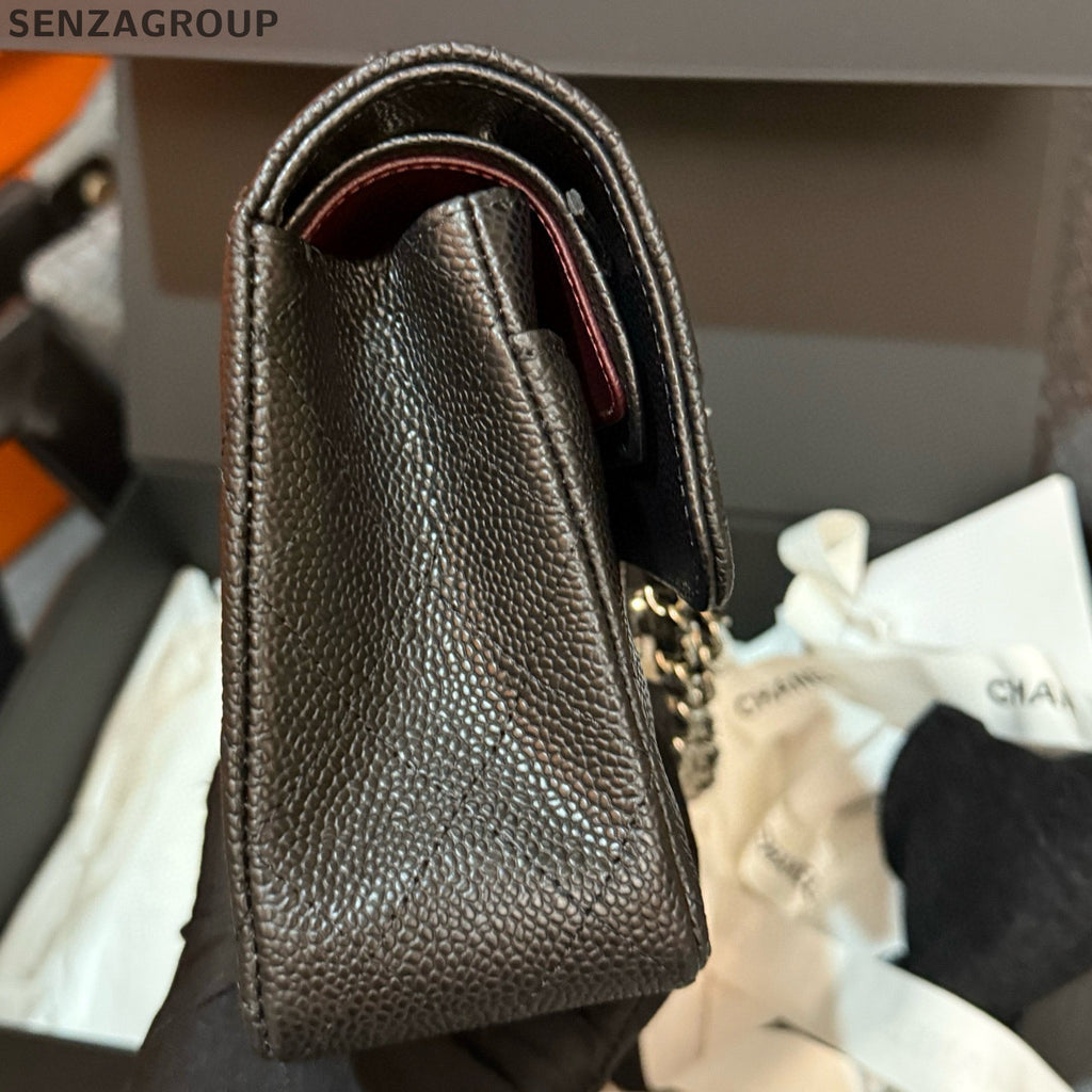 Chanel Black Silver CF Small Quilted Chain Shoulder Bag