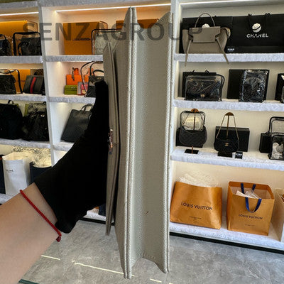 Saint Laurent Silver Logo Envelope Chain Shoulder Crossbody Bag