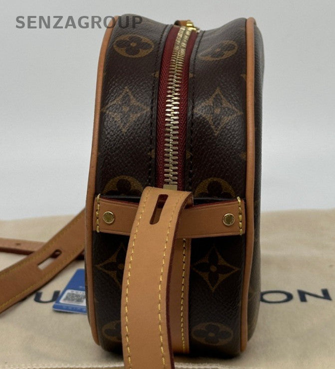 Louis Vuitton Boite Chapeau Souple PM Monogram Crossbody Brown Gold Women